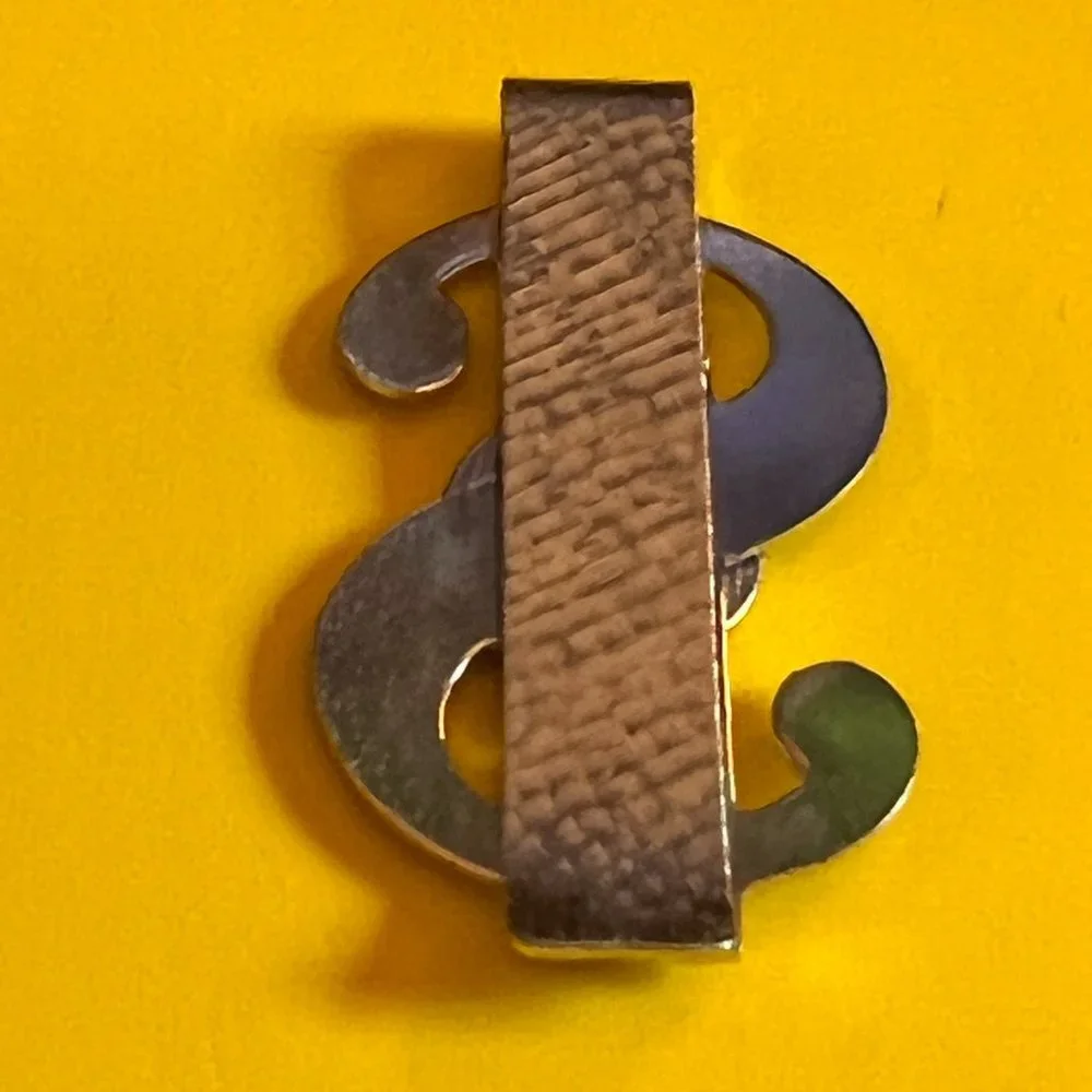 Vintage Silver Tone Elks Club $ Money Clip